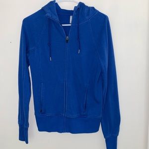 Blue zip-up jacket